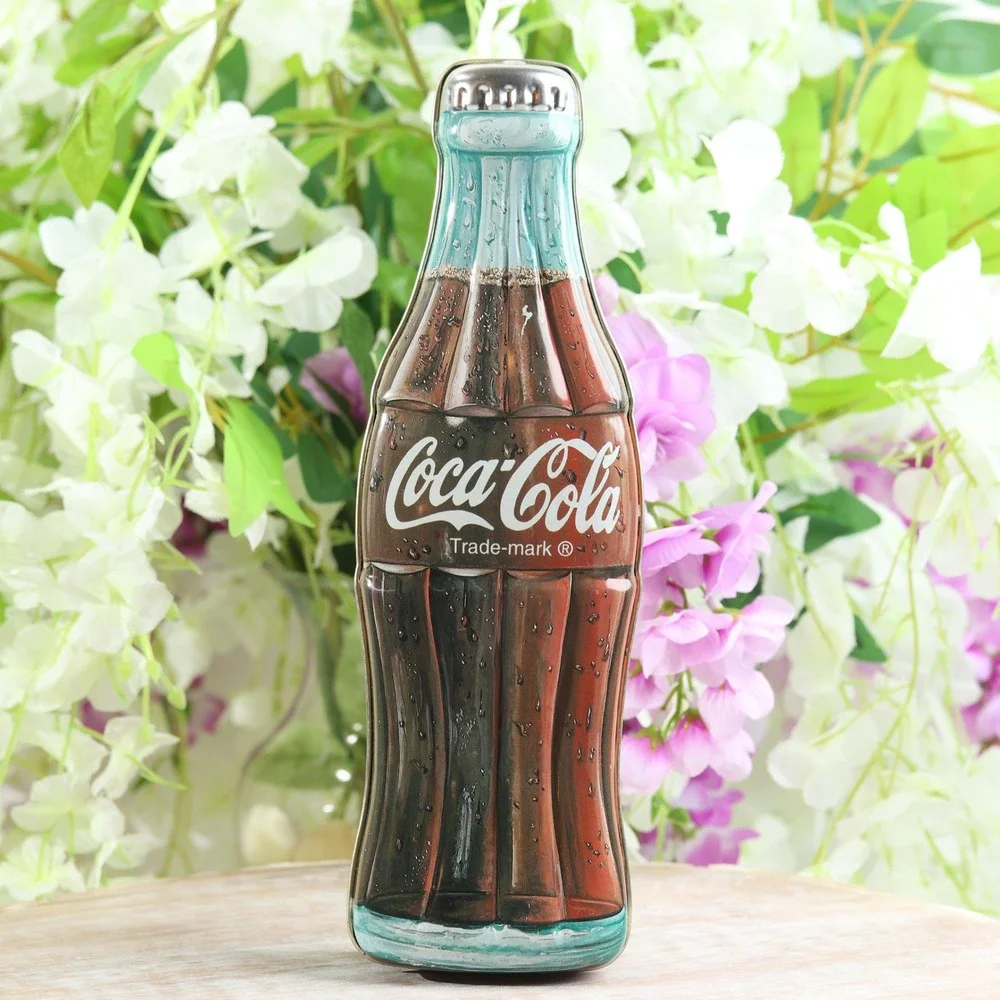 Vintage 1996 Coca-Cola Bottle Tin Container The Tin Box Co Collectible Decor